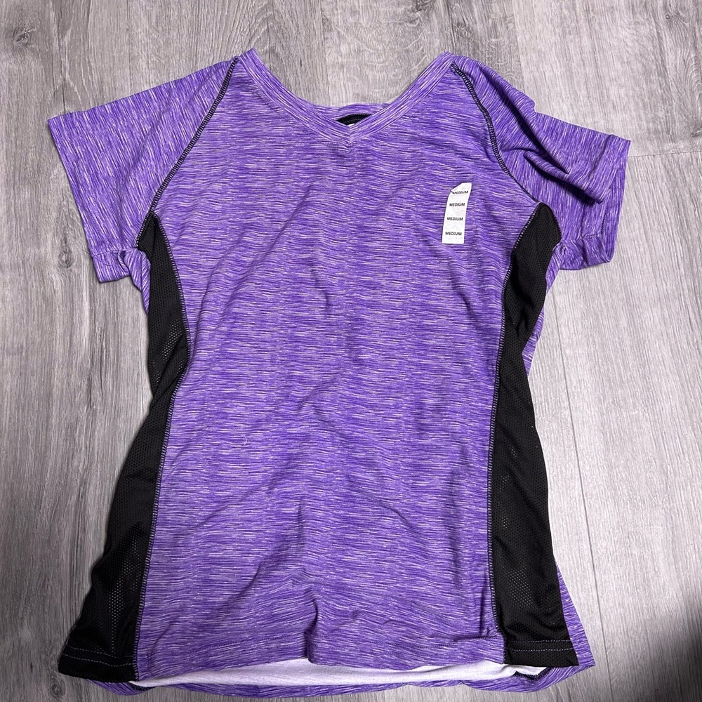 Purple and Black Athletic T-Shirt